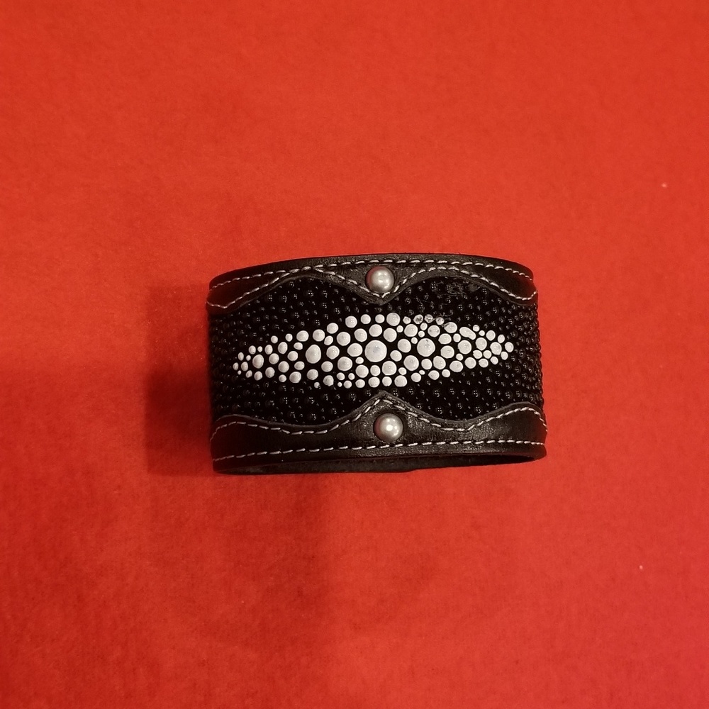 Genuine Leather Black Cuff